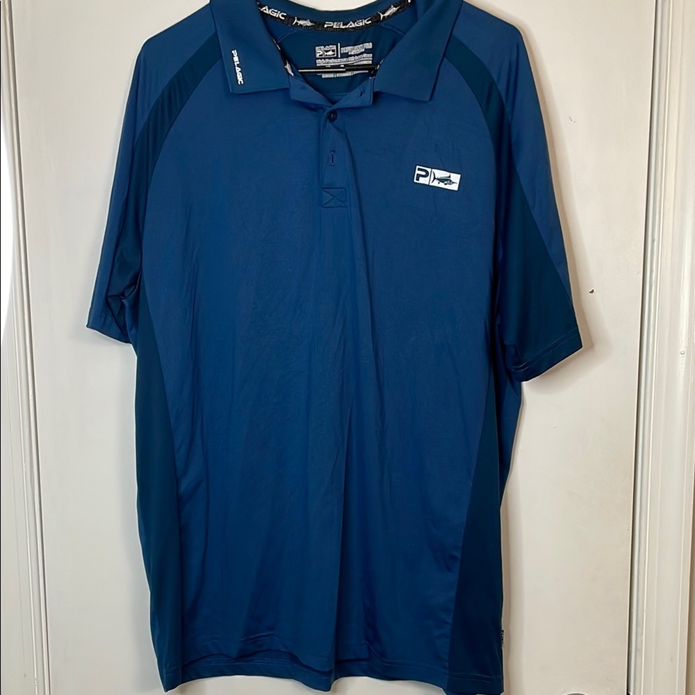 Pelagic Blue Performance Polo Shirt
